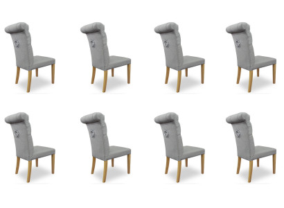 8x Stühle Stuhl Polster Design Lounge Club Sitz Lehn Garnitur Sessel Luxus Neu